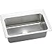 Elkao|#Elkay DLRSQ332210MR2 18 Gauge Stainless Steel 33 Inch x 22 Inch x 10.125 Inch single Bowl Top Mount Kitchen Sink, V,