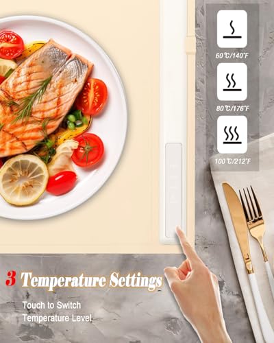 Saphe Electric Warming Tray - Portable Food Warmer with 3 Temp Settings - Image 5