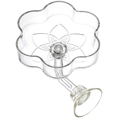 JZMYXA Aquarium Shrimp/Small Fish Feeding Dish Feeder Dish, Acrylic Material, Mini Size (Magnolia Shaped)