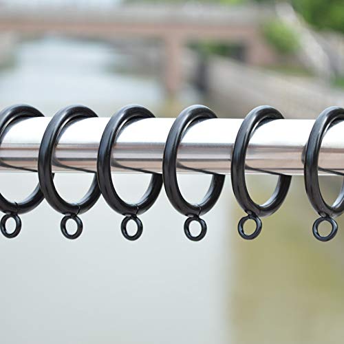 Jocon HD6038Q Pack of 28 Drapery Curtain Rings, Eyelet Rings, 1.5 Inch Inner Diameter (28, Black) - Thumbnail 6