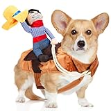 Disfraz de vaquero para perro, divertido disfraz de Chucky para Halloween, disfraz de muñeca estilo caballero, sombrero de vaquero, lindo disfraz de vaquero para cachorros pequeños y medianos, ropa de
