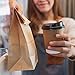 SHOPDAY 100 Pack Brown Kraft Paper Lunch Bags, 4lb Capacity, 5x2.95x9.45 Inches, Fold Top, Disposable, Brown