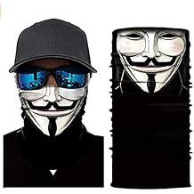 Home Seamless Bandana Tube Sun Soft Face Cloth Mask Anonymous V for Vendetta