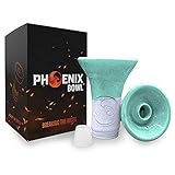 Phoenix Sky - Cazoleta Cachimba Shisha Accesorio para Gestor de Calor shisha Tarro Ceramica Artesanal Con Goma para Cachimba o Junta Shisha Consumo optimo Tabaco cachimba - Tipo Phunnel