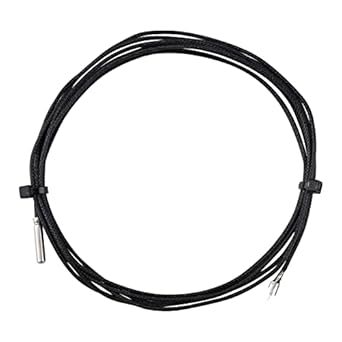 BCZAMD PT1000-550BW Thermistor Sensor Probe Head 3 mm x 15 mm up to 450 °C Line 1.5 Metre Platinum Heat Resistance Sensor Temperature Sensor for 3D Printer 3D Volcan/V6 Heater Block Parts