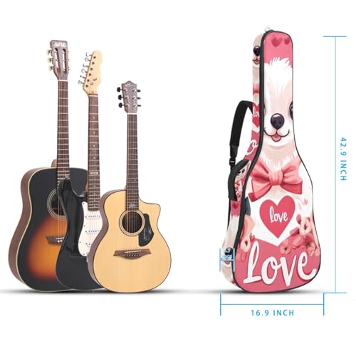 Housse guitare souple légère 109 cm imperméable à sangles sac à dos - 5