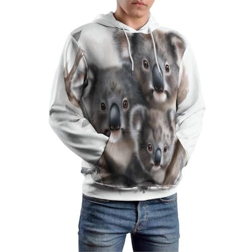Sweat à capuche koala aquarelle idéal pour vos sorties cool du weekend - 5
