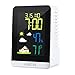 AIMILAR Alarm Clock z termometrem, higrometrem, kolorowy ekran, do wnętrz, temperatury, humidity, wyświetlacz cyfrowy z alarmem, kabel USB