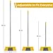 Indoor Broom for Floors 55” Soft Bristle Brooms for Sweeping Indoor/Outdoor to Clean Kitchen, Lobby, Office, Hardwood, Tile, Concrete, Patio, Deck-Yellow