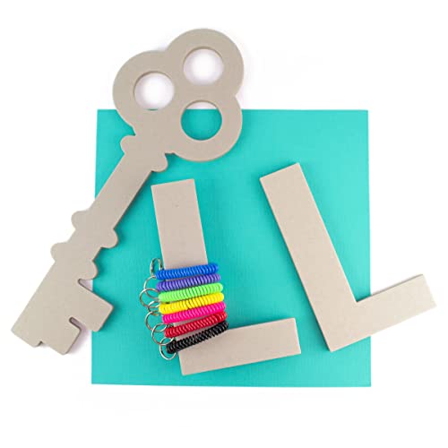Image of Lucky Line 2 inch Diameter Spiral Wrist Coil with Steel Key Ring, Flexible Wrist Band Key Chain Bracelet, Stretches to 12 inch, Rainbow, 10 Pack (41009)