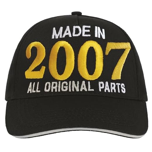 Made in 2007 All Original Parts Sombrero de fiesta de cumpleaños