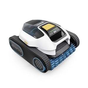 Spino E1 Poolroboter Akku Boden und Wand, 210 Min Kabellos Poolsauger, Max 21950 LPH, Poolreiniger mit 5 Reinigungsmodi, Auto Wasserlinien Parkfunktion & SmartArc Routenplan,bis 150㎡ (E1)