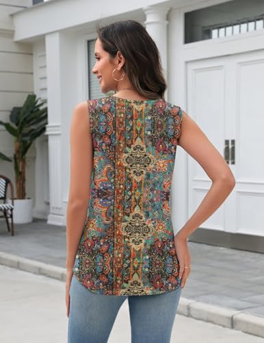 Zeagoo Beach Vacation Clothes for Women 2026 Summer V Neck Sleeveless Tank Tops Cute Trendy Women Clothing - 2