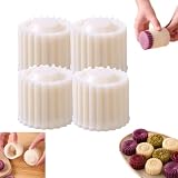 Doppelseitige Hand‑Press Mondkuchen‑ und Gebäckform, abnehmbare wiederverwendbare Haushalts‑DIY Backform für Festanlässe, für Mondkuchen, Kekse, Mochi & dekoratives Hausgebäck, Küchenbackzubehör, 4PC