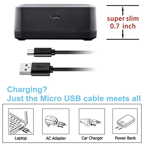 Image of Kastar 4-Pack NP-F570 Battery and LED2 USB Charger Compatible with Feelworld A737 FW278S FW279 FW279S FW450 FW568 FW703 FW759 FW760 FW1018V1 FW1018SPV1 Digital On-Camera Field Monitor