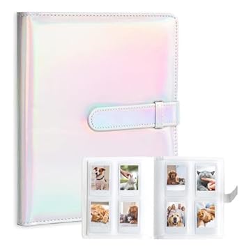 Álbum de câmera 256 folhas Álbum 3 polegadas para Instax Mini 12/11/9/90/70/40/8 (Prata)