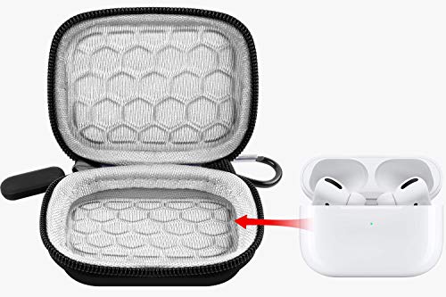Case Compatible With Apple Airpods Pro, Air Pod 2 & 1, Earbuds Cover With Carabiner For Carrying Wireless (Charging) Box With Earbuds - Black By Comecase #TOP3