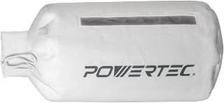 POWERTEC 70334 Dust Filter Bag for Wall Mount Dust Collectors, 1 Micron, For Grizzly, Shop Fox, Rockler Delta, Wen, and POWERTEC DC5371/ 5372