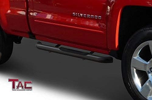 Miniatura 2 de TAC - Estribos laterales para Chevy Silverado 1999-2018GMC Sierra 1500 Regular Cab1999-2019 SilveradoSierra 25003500 Cabina regular (excluir CK