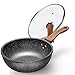 Wok/True King Kong Maifan Stone Nieprzywierająca odporna na zużycie patelnia/domowa kuchenka indukcyjna Gazowa kuchenka Wok (kolor: B, rozmiar: 30 cm)