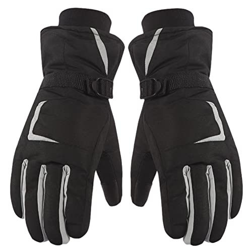 Luvas de esqui de neve para clima frio – Luvas de esqui impermeáveis Luvas de snowboard com adesivo