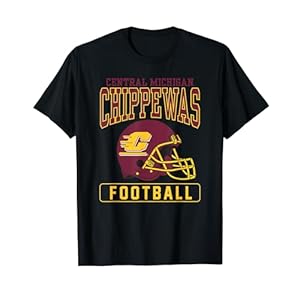 Central Michigan University CMU Chippewas Football Helmet T-Shirt