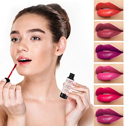 Wine Lip Tint 6 Colors, Lip Stain Set Long Lasting Liquid Lipstick, Waterproof And Moiturizing Matte Lip Gloss Set For Women Makeup - 6 Colors #TOP1