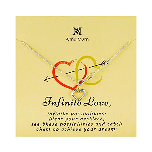 Infinite Heart Necklace - 925 Sterling Silver Heart Necklaces for Women Gifts for Wife Women on Birthday Womens Jewelry Necklace2