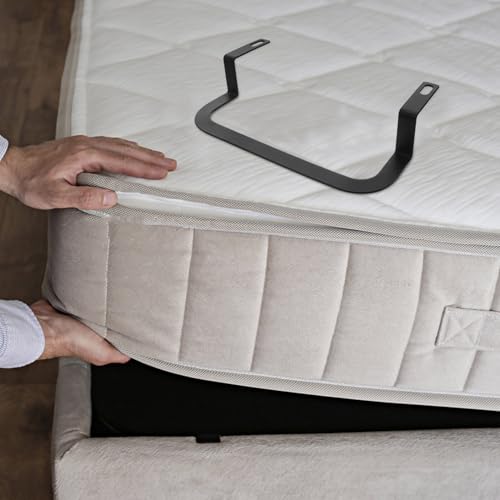 Butée de matelas antidérapante en fer 4pcs pour cadre de lit noir