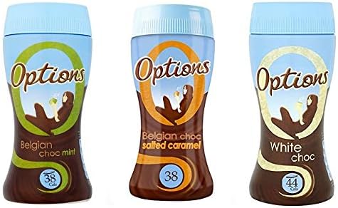 Options 3 Flavours Salted Caramel Mint White Choc