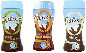 Options 3 Flavours Salted Caramel Mint White Choc