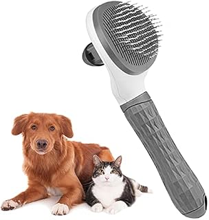 APKLVSR Dog Brush Cat Brush Grooming Brushes, Self Cleaning Slicker Comb Brushes, Pet Massage Quick Cleaning One Button Removes for Cats and Dogs with Short, Medium & Long Hair