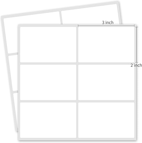 Etiquetas de congelador en blanco extraíbles de 2 x 3 pulgadas, resistente al agua, aceite, desgarro, tinta no mancha ni residuos (120 unidades, 1