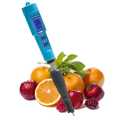 Hogar y Cocina, medidor Profesional de pH y Temperatura con Pantalla LCD y calibración automática, medidor Digital de acidez y pH para Laboratorio, me