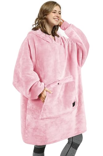 Catalonia Oversized Wearable Blanket Hoodie Sweatshirt, Comfortable Sherpa Lounging...