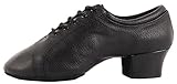 Mens Fashionable Modern Classic Rumba Closed Toe Ballroom Standard Dance Shoes, Black, 6.5