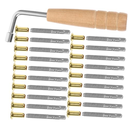 Kisangel 1Set Lyre Harp String Tuning Pin Accessories with Tuning Wrench Durable Replacement Tool for Lyre Harp Enthusiasts Easy Installation Premium Quality Construction