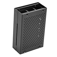 Micro HDMI 9,5 x 6 x 3cm Gehäuse Ethernet Port für Raspberry Pi 4 mit Kühllöchern(Schwarz, Ohne Lüfter)