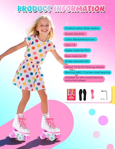 SULIFEEL Polka Dot Roller Skates