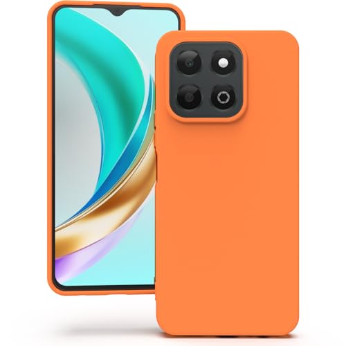 Coque Honor X6b silicone orange doux au toucher et robuste