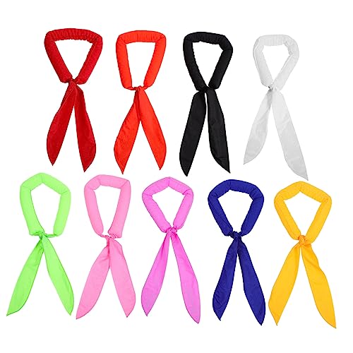 Hemoton 9Pcs Cooling Towels Quick Dry Sports Scarfs for Outdoor Activities Chilly Neck Wraps for Hot Weather Portable and Breathable Face Cooling Towels Colors