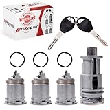 HRepair Ignition Switch Lock Cylinder & Door Lock Cylinder fits for Jeep Wrangler TJ 1998 1999 2000 2001 Replaces#5003843AB 4746311 703719 - with 2 Keys