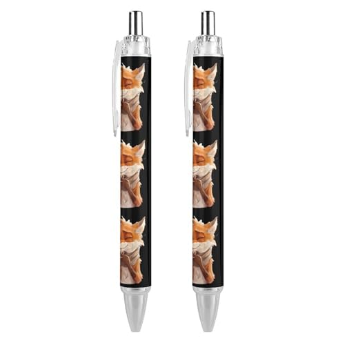 Bolígrafo retráctil Fox Tea de 0,5 mm con agarre suave para oficina, pack de 4 unidades
