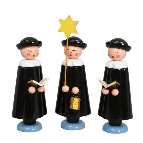 Chanteurs de Carol Rudolphs Schatzkiste Les Montagnes chantantes d'öre déco Noël bois 30cm 3 pièces