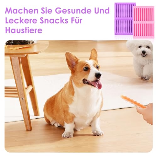 KFDDRN Backmatte Hundekekse,2 Stücke Backmatten Für Hundeleckerlies, Hundekekse Backform,Silikon Backmatten Hundekekse Für Müsliriegel Backform,DIY Hundekekse Und Leckerlis