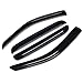 Lightronic Extra Durable Outside-Mount Auto Vent Window Visor, Fits 2007-2012 Hyundai Santa Fe, UV Protection Rain Guard, Original Wind Deflector, No-Drill Easy Install, Dark Smoke, 4-Pcs