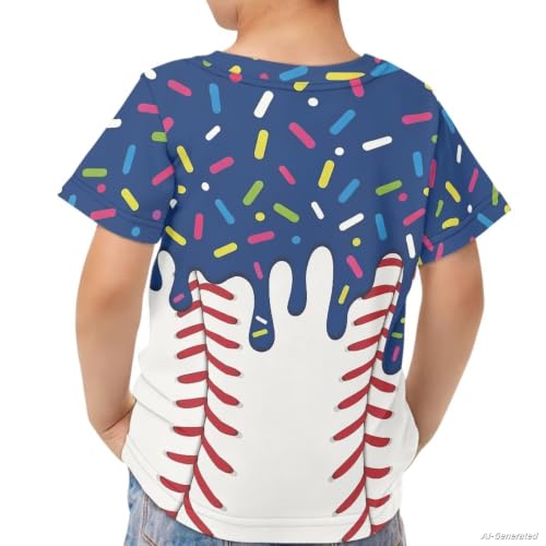 Image of Renewold Kids Novelty T-Shirt for Girls Boys Short Sleeve Crewneck Summer Tee Soft Breathable Graphic Shirt for Age 2-16