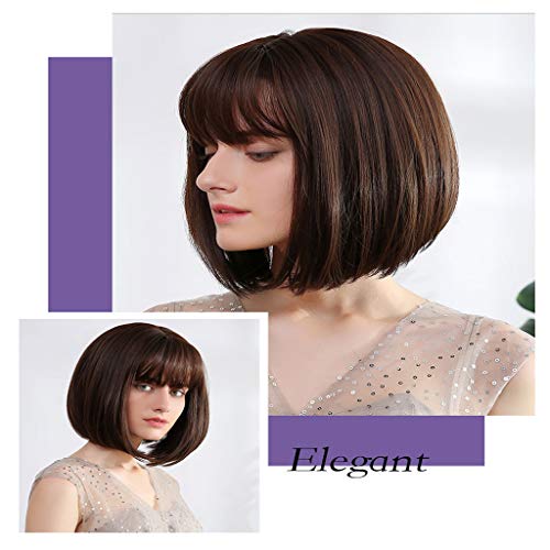 12 Polegadas Bob Perucas Resistente Ao Calor Peruca Cosplay Sintético