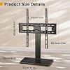 WKWKER Universal TV Stand for 27-65 inch LED LCD TV Swivel Table Top Television Stand with 30 Degree Height Adjustable TV Stand with Mount TV Base with Tempered Glass Base Max VESA 400x400mm