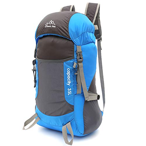Mogomiten Sacs à Dos de randonnée, Sac à Dos de Sport Ultra-Léger/Sac imperméable/Sac Pliable - pour Camping, randonnée,Voyage,Fitness Sac étanche 35L, léger et Durable, Bleu